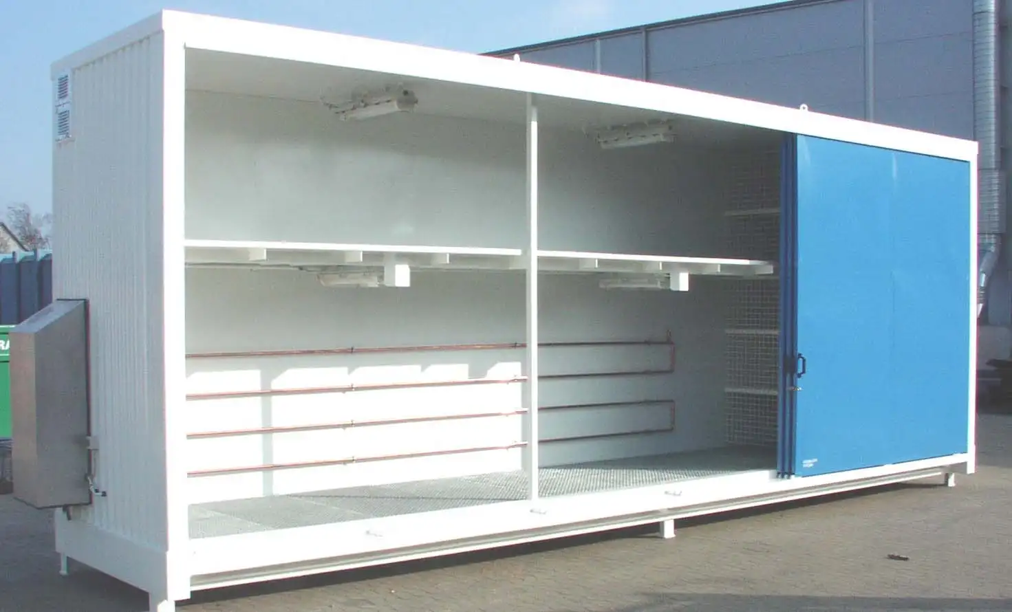 Modtagestation container fra aasum miljø