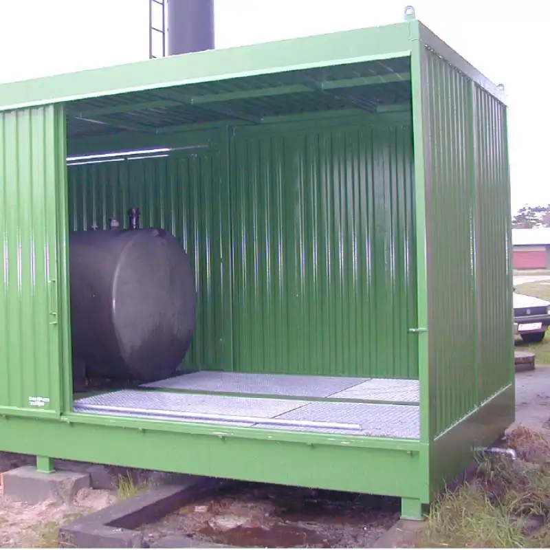Modtagestation container fra aasum miljø